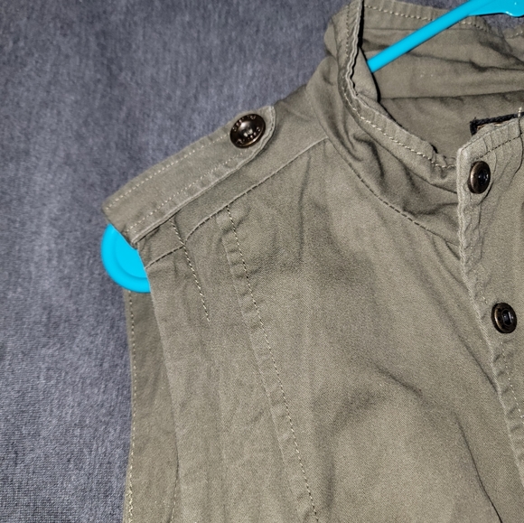 C'Esttoi Faux Fur Lined Utility Vest - 2XL - Green - Picture 6 of 10